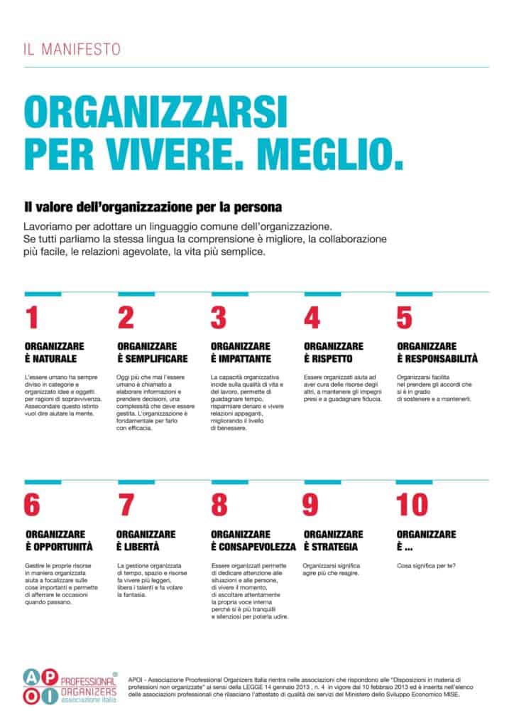Il Manifesto sul valore dell'organizzazione della persona