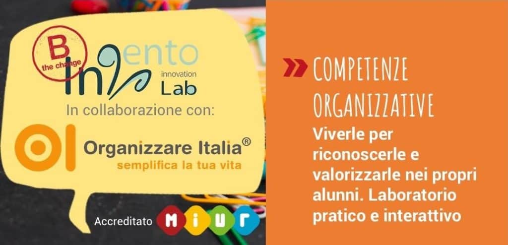 corso competenze organizzative - viverle per riconoscerle e valorizzarle nei propri alunni