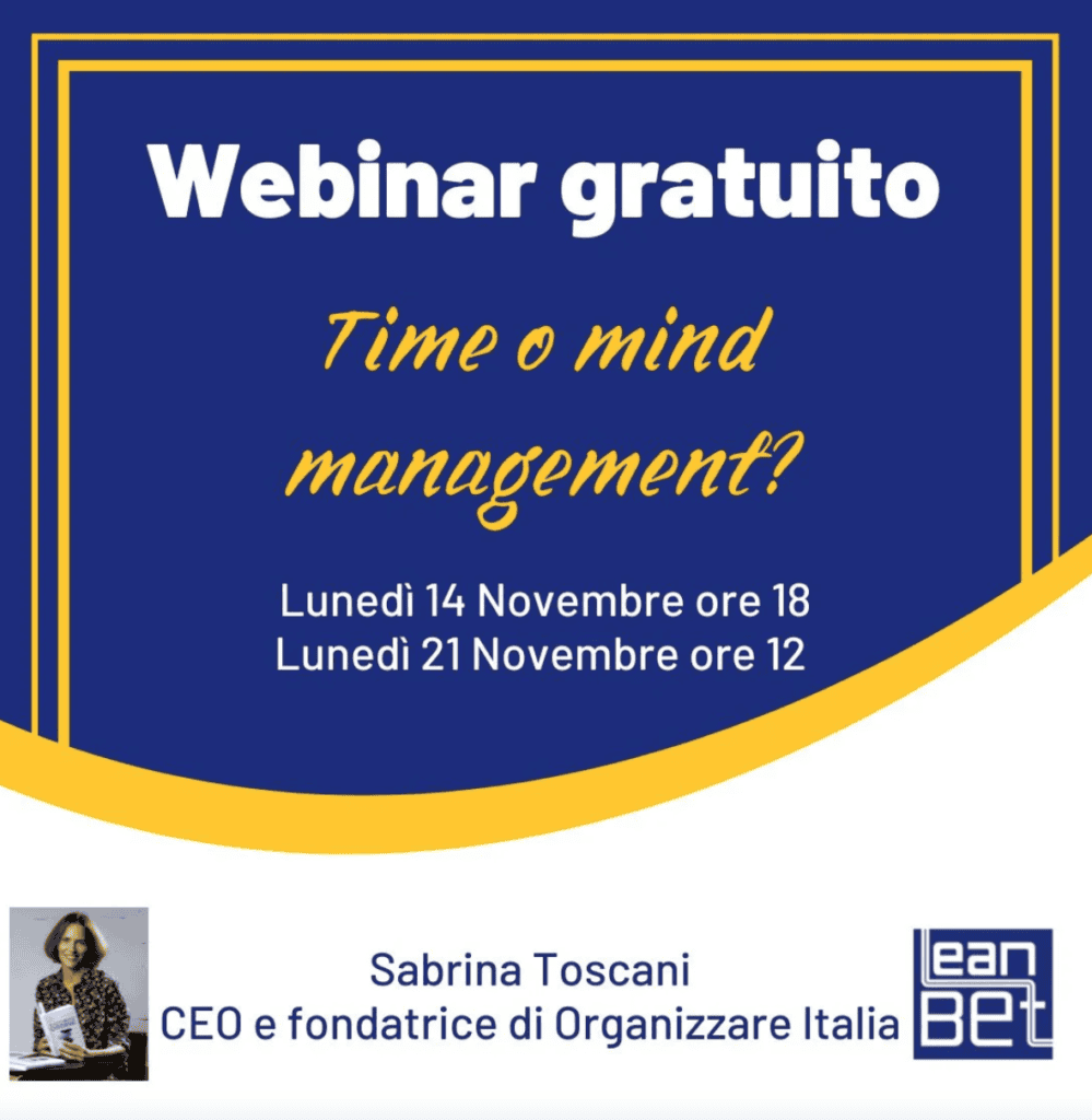 Webinar gratuito: Time o mind management?