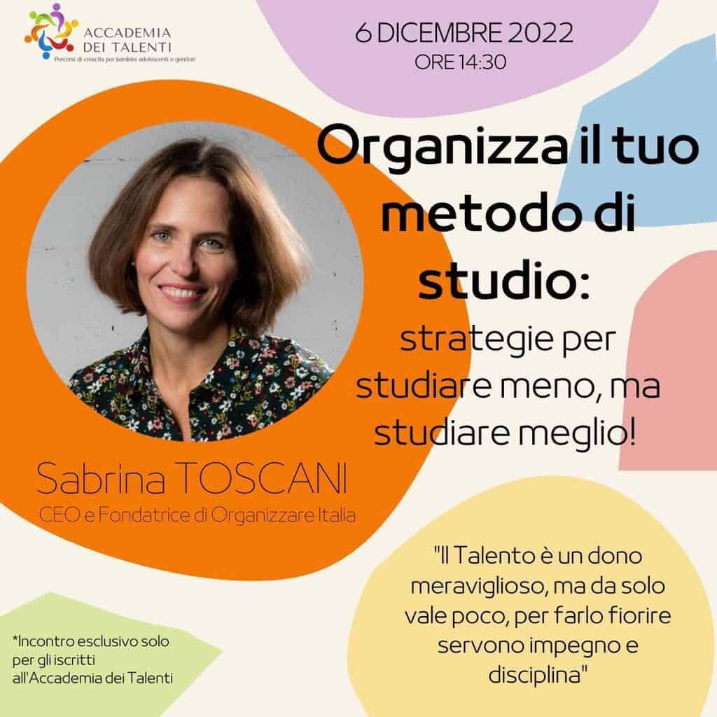 Sabrina Toscani all'Accademia dei Talenti