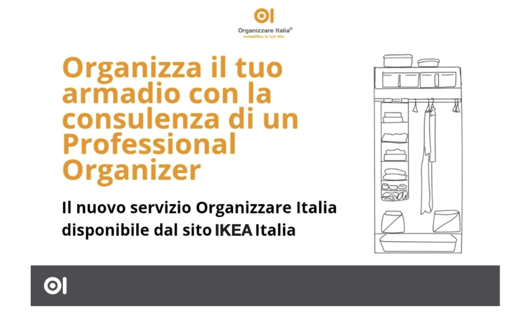 Organizza il tuo armadio con la consulenza di un Professional Organizer: Organizzare Italia partner IKEA Italia per l’organizzazione