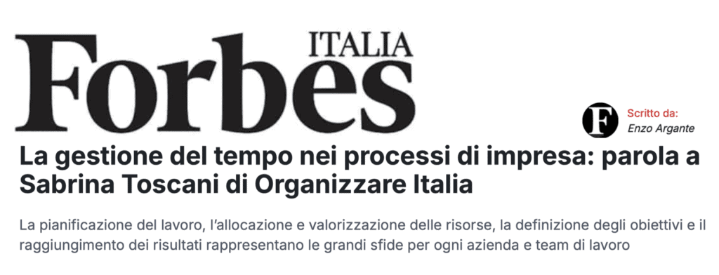 Sabrina Toscani su Forbes
