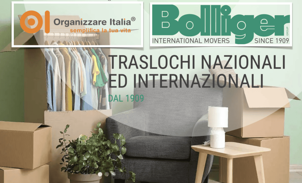 Organizzare Italia e Bolliger: una partnership per supportare e semplificare la gestione del trasloco