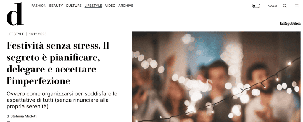 Feste senza stress: meno perfezione, più consapevolezza