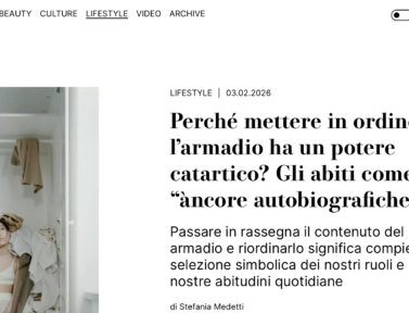 Organizzare Italia su Repubblica D: l’armadio specchio dell’anima