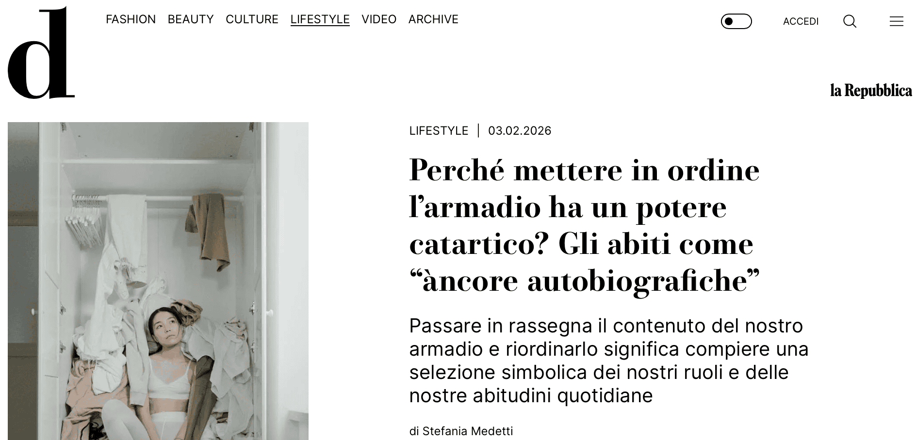 D Repubblica Sabrina Toscani