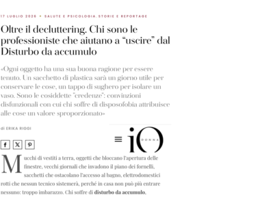 Oltre il decluttering: le nostre professional organizer su iO Donna